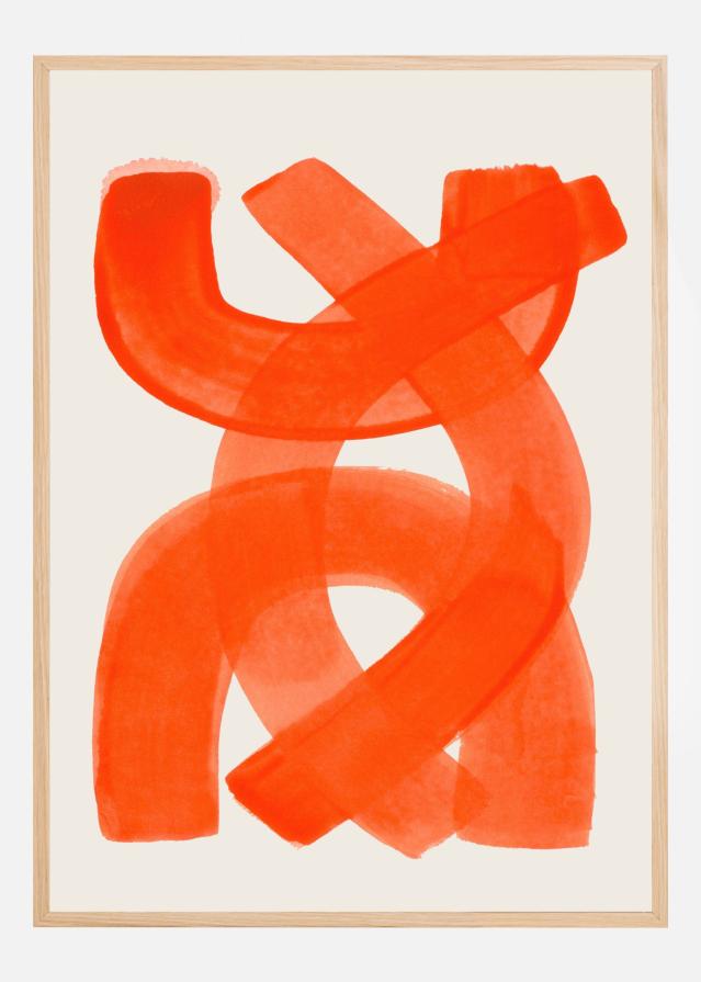 Orange Strokes Poster
