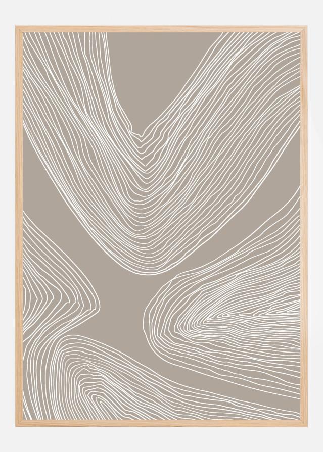 Flowing Contours Line Art Poster