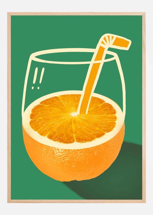 Vibrant Orange Cleverly Illustrated Poster