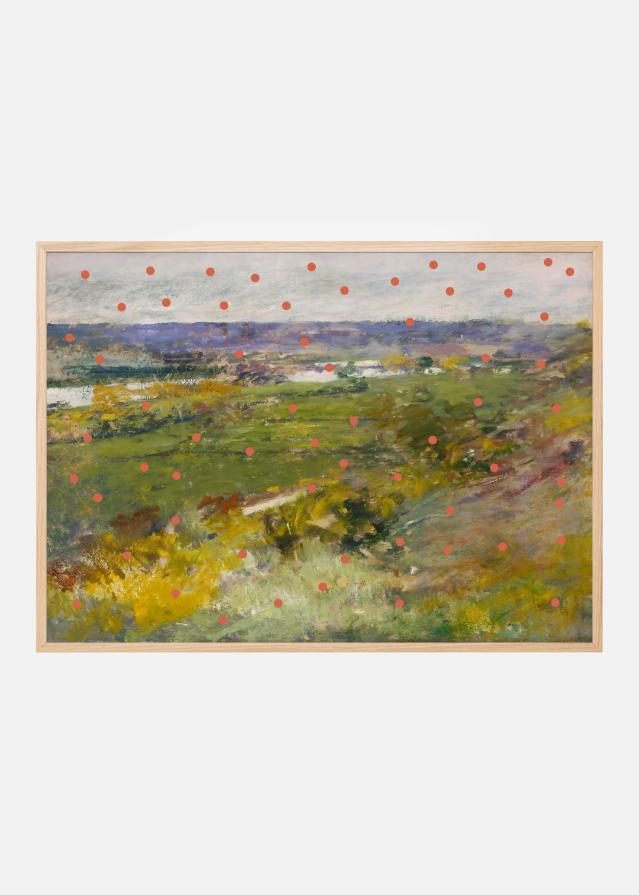 Landscape and Dots Poster