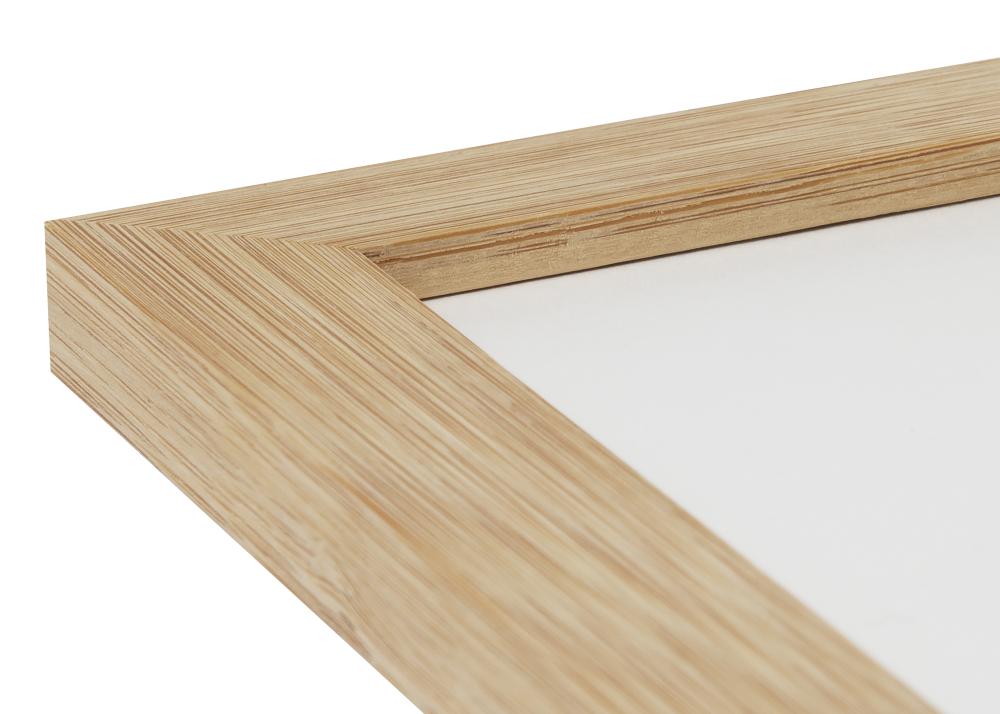 Cadre Hoei Bambou 50x70 cm - Passe-partout Blanc 16x24 inches