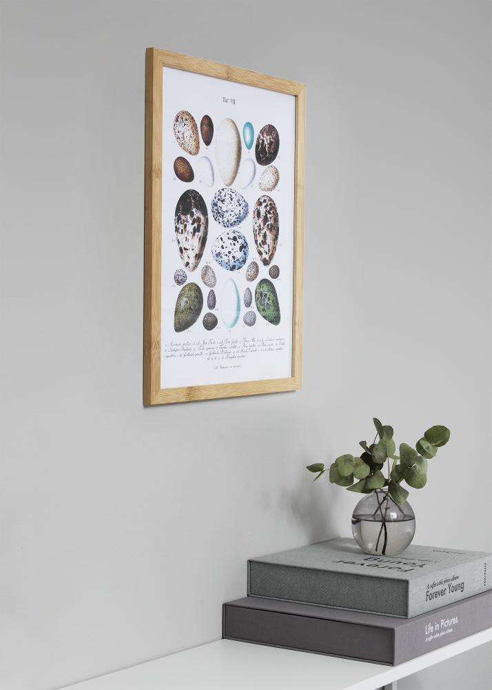 Cadre Hoei Bambou 50x70 cm - Passe-partout Blanc 16x24 inches