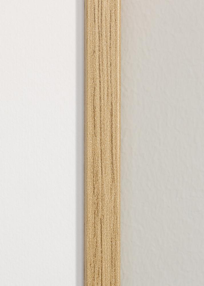 Cadre Galant Chêne 40x50 cm - Passe-partout Blanc 27,5x37 cm