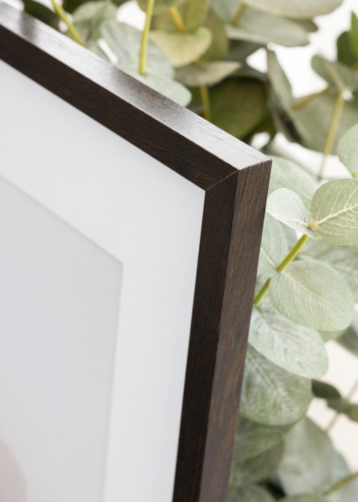 Cadre Trendy Noyer 15x20 cm - Passe-partout Blanc 4x6 pouces