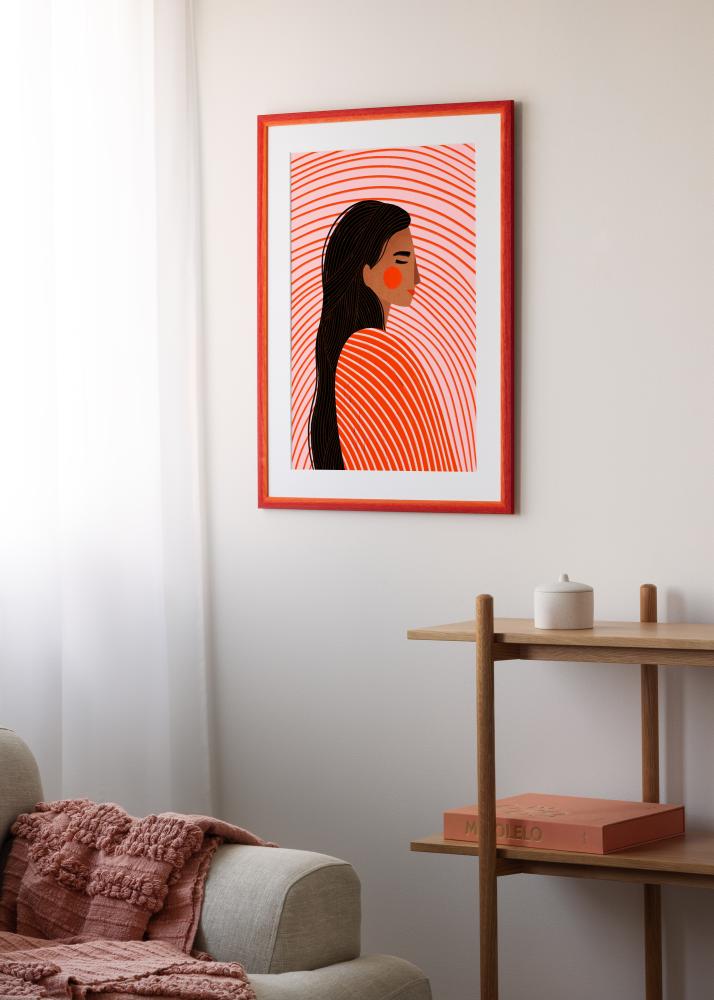 Cadre Cornwall Verre Acrylique Rouge 40x40 cm