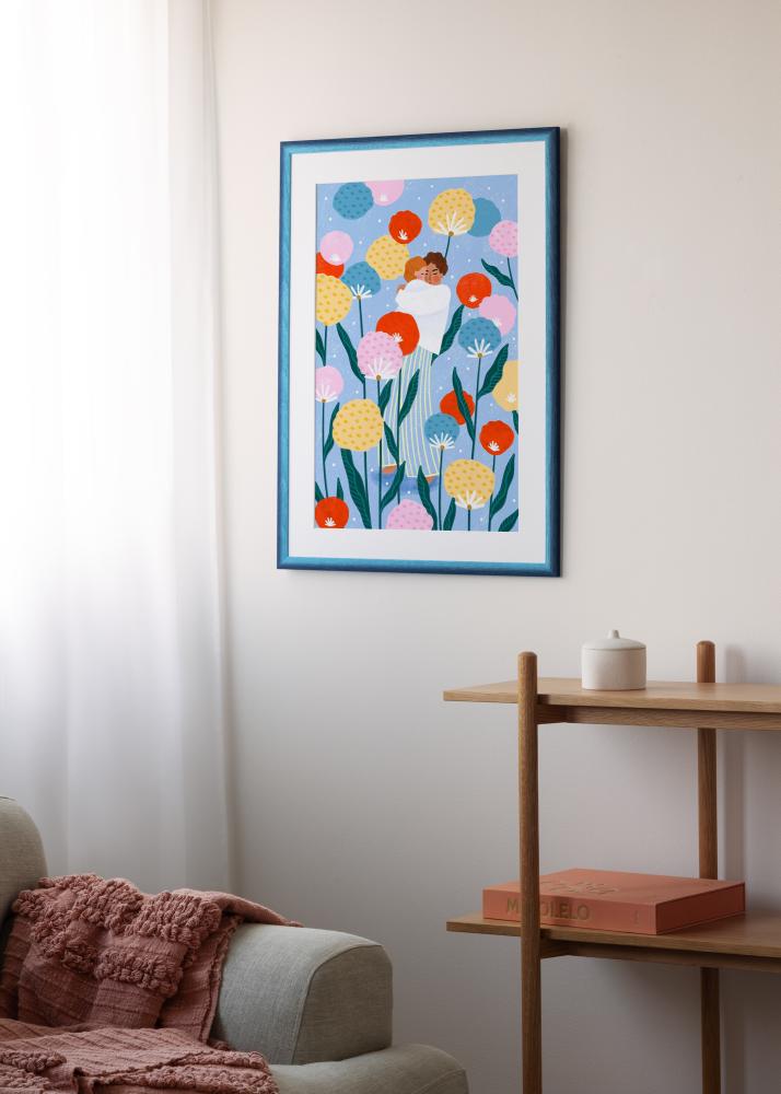 Cadre Cornwall Verre Acrylique Bleu Foncé 70x100 cm