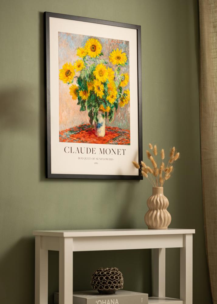 Cadre Deco Noir 50x100 cm - Passe-partout Blanc 40x90 cm