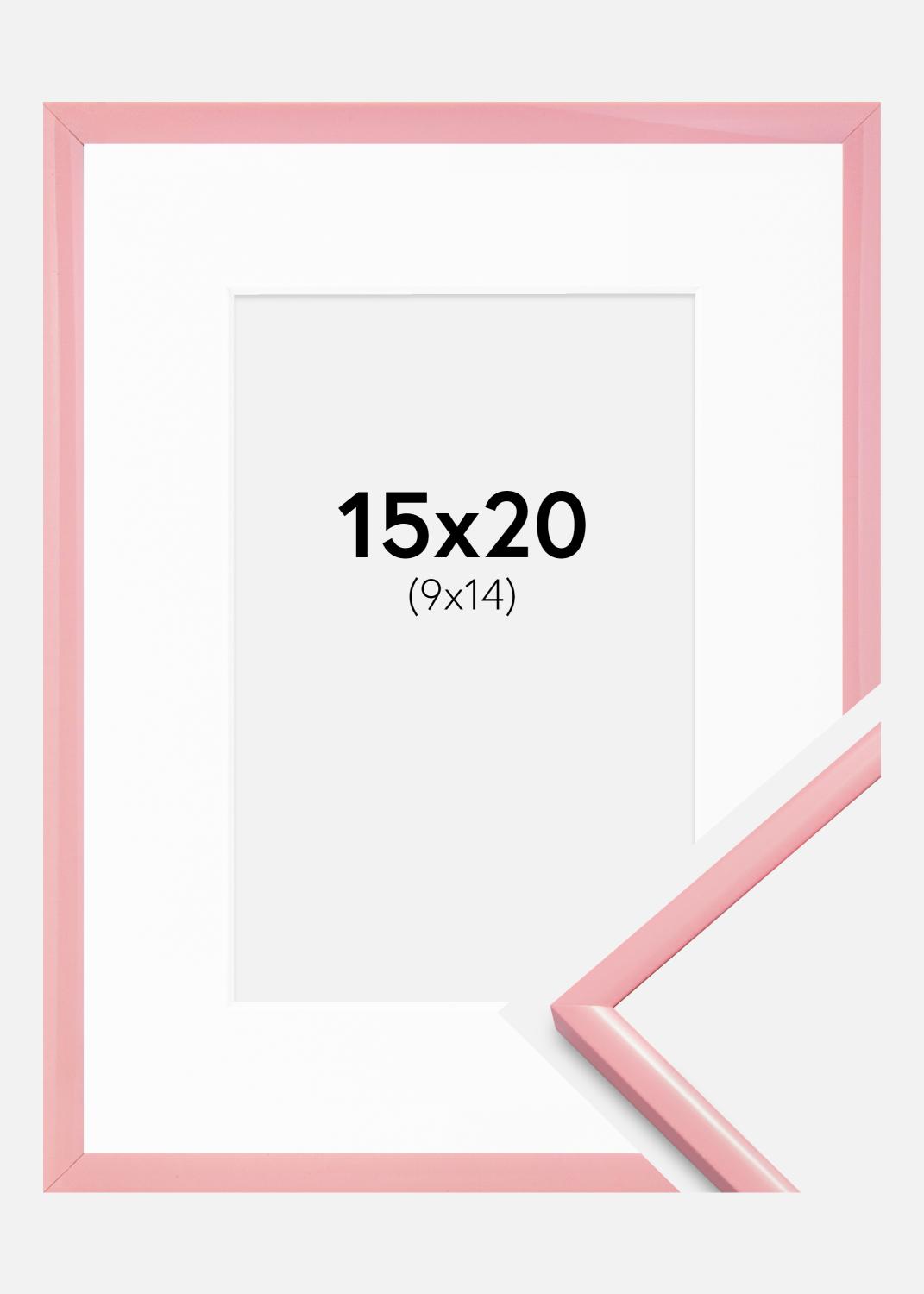 Product Image for Cadre New Lifestyle Rose 15x20 cm - Passe-partout Blanc 10x15 cm