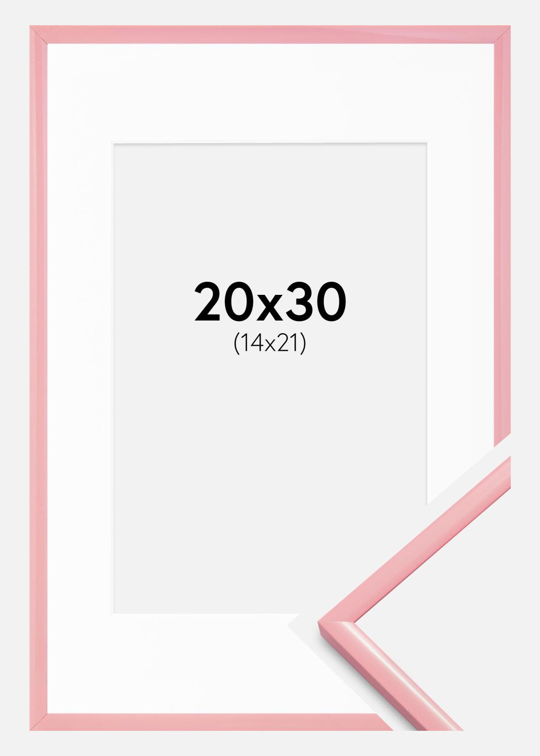 Product Image for Cadre New Lifestyle Rose 20x30 cm - Passe-partout Blanc 15x22 cm
