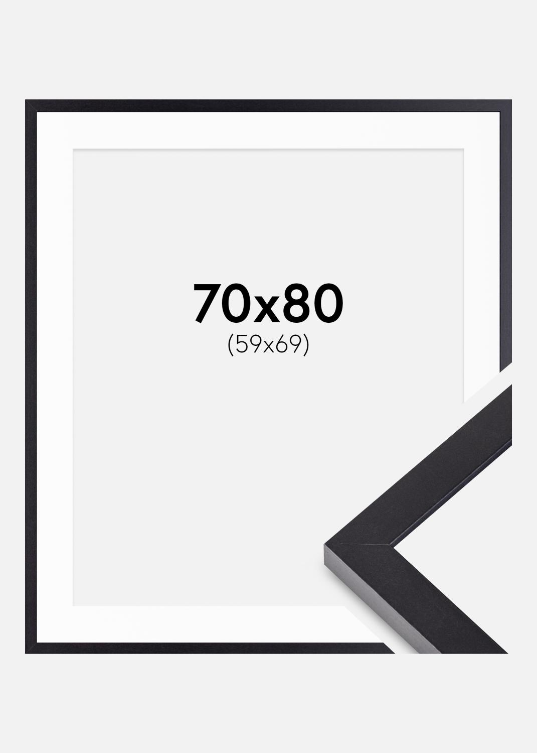 Product Image for Cadre Selection Noir 70x80 cm - Passe-partout Blanc 60x70 cm