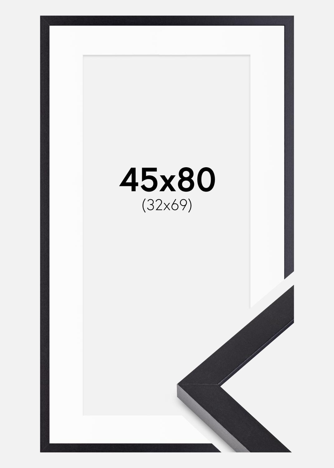 Product Image for Cadre Selection Noir 45x80 cm - Passe-partout Blanc 33x70 cm