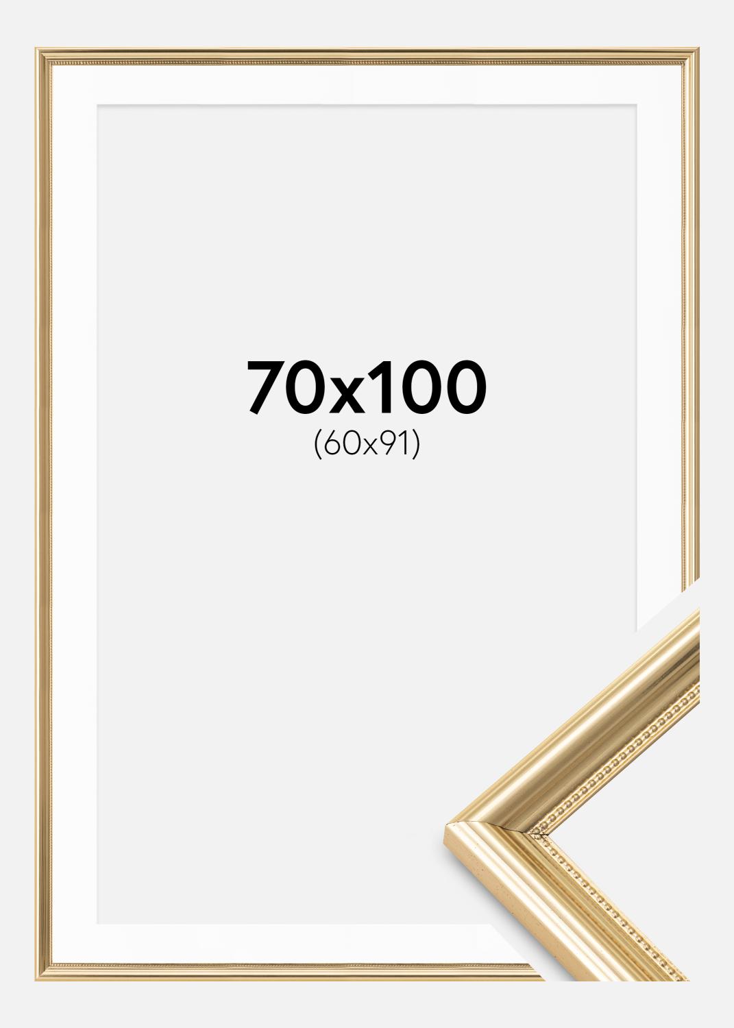 Product Image for Cadre Gala Or 70x100 cm - Passe-partout Blanc 61x92 cm