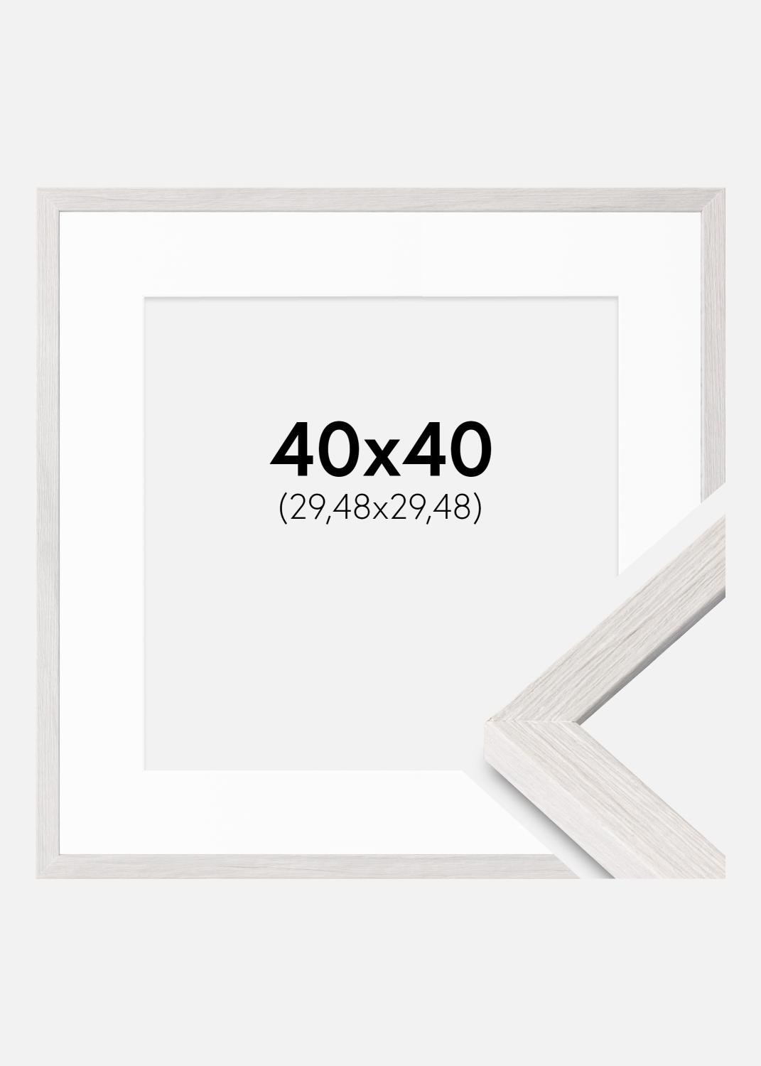 Product Image for Cadre Ares Chêne Blanc 40x40 cm - Passe-partout Blanc 12x12 inches