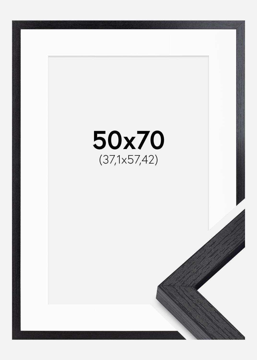 Product Image for BGA Cadre à boîte Noir 50x70 cm - Passe-partout Blanc 15x23 inches