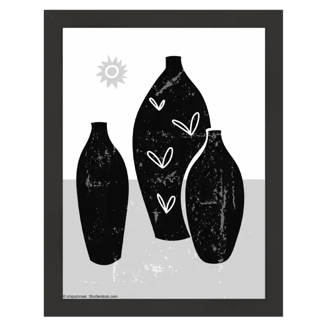 Cadre Liv Noir 15x20 cm - Passe-partout Blanc 10x15 cm