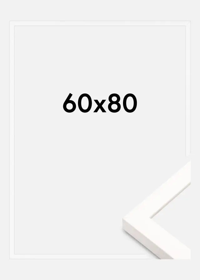 Cadre Brooke Verre acrylique Blanc 60x80 cm