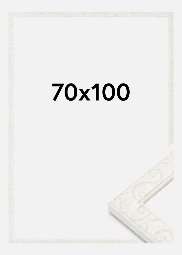 Cadre Milton Plexiglas Blanc 70x100 cm
