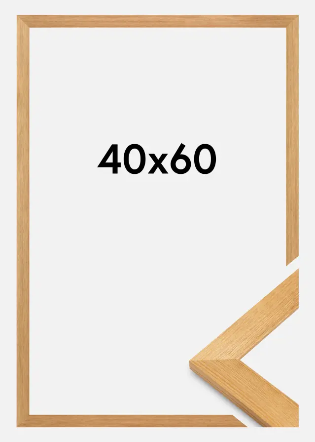 Cadre Sandra Verre acrylique Chêne massif 40x60 cm