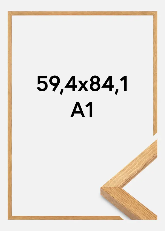 Cadre Tulipa Verre acrylique Chêne massif 59,4x84,1 cm (A1)