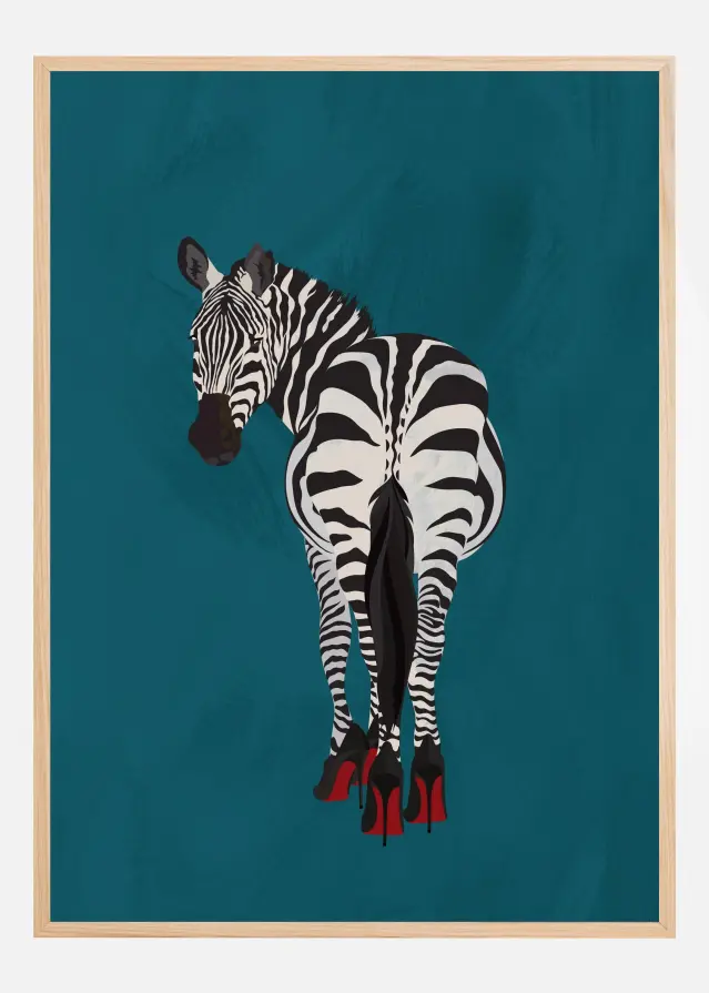 Zebra heels Poster