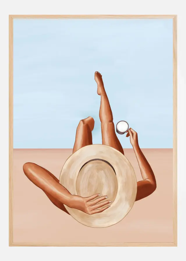 Poolside Girl Poster