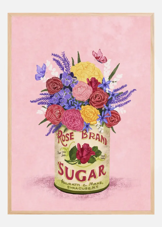 Flowers In a vintage Can Poster