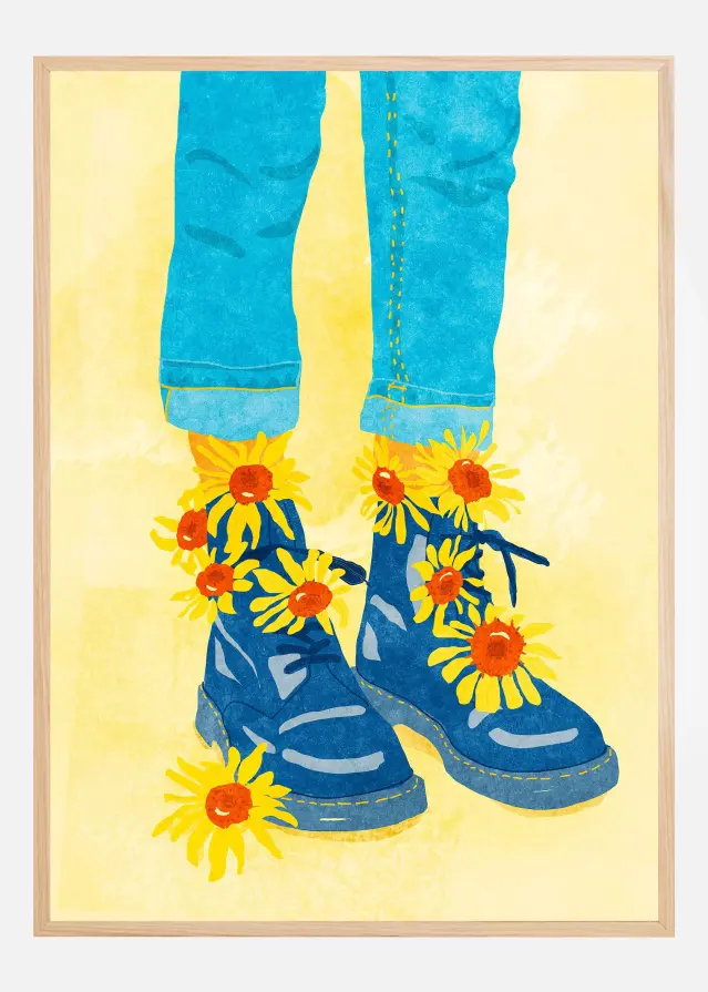 Sunflower Walk Poster