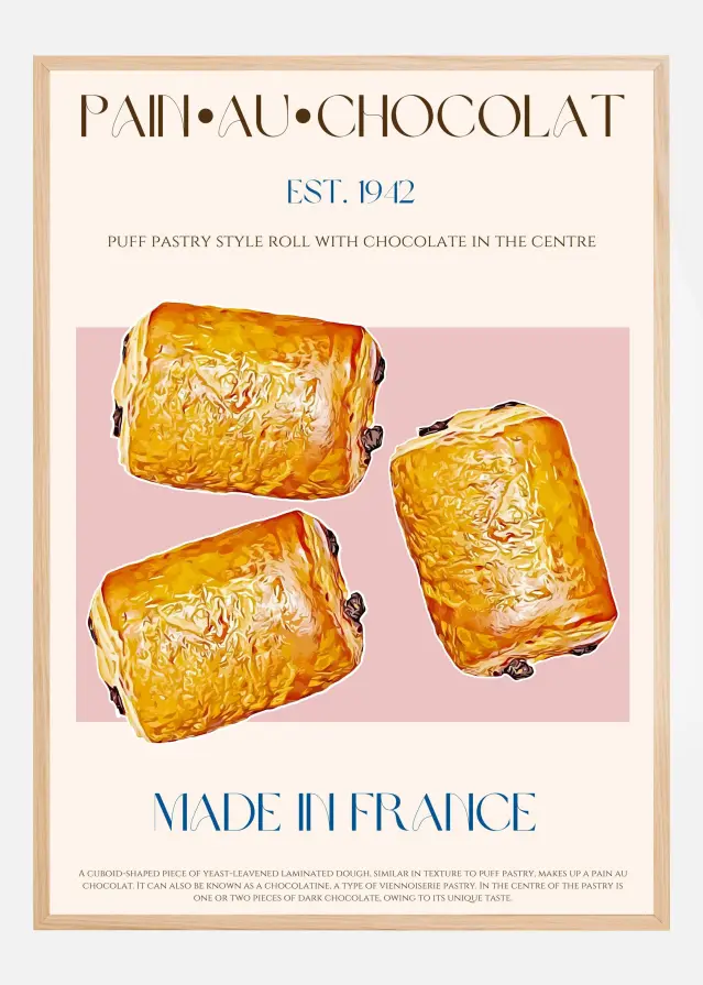 Pain Au Chocolat Print Poster