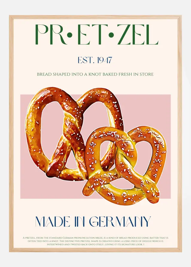 Pretzel Print Poster