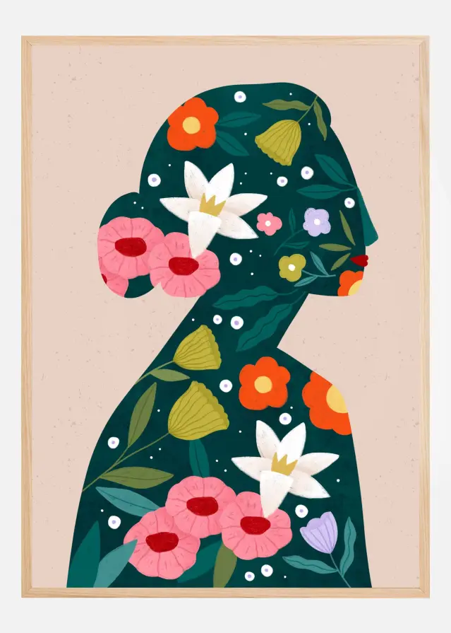 Filled With Flowers Poster