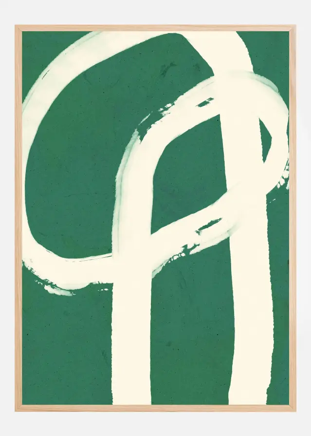 Strokes On Green 6 Poster