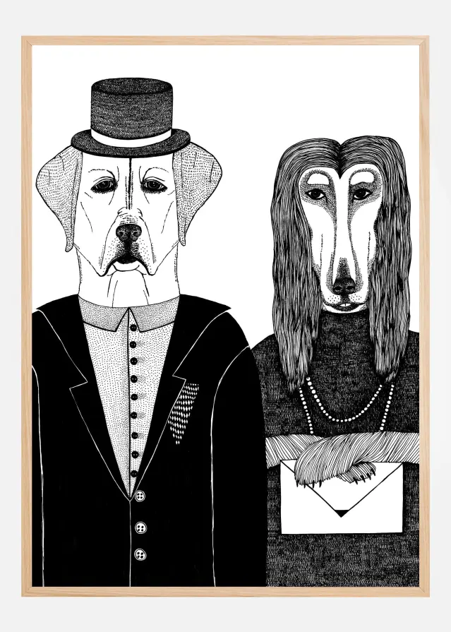 Dogs Couple Poster