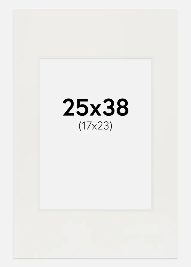 Passe-partout Blanc 3 mm (noyau blanc) 25x38 cm (17x23)