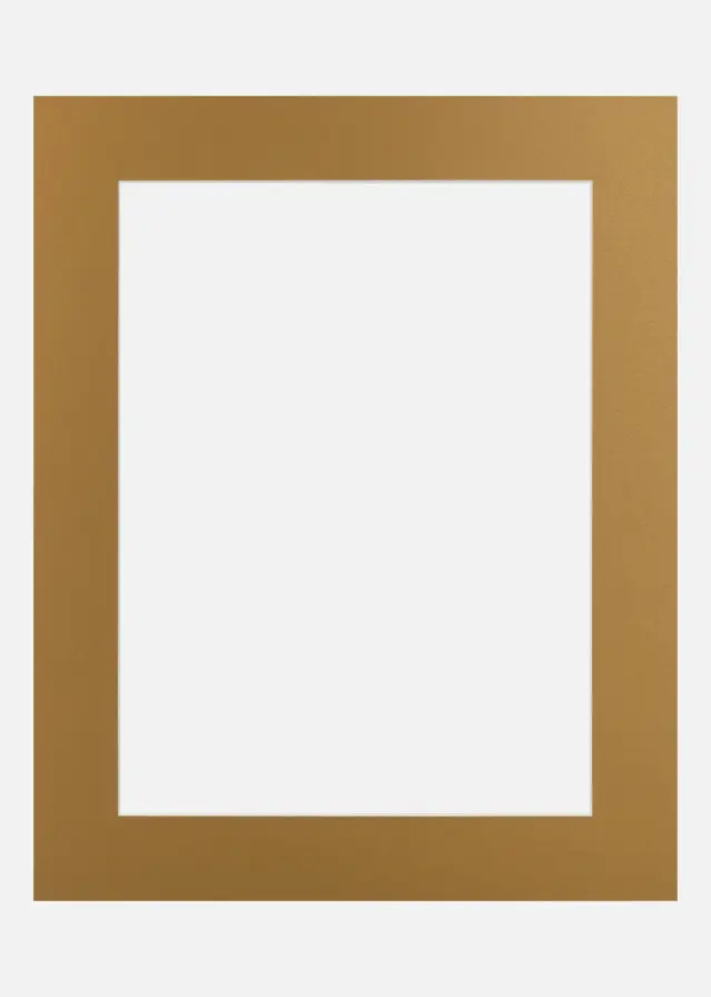 Passe-partout Brushed Brass Metal (noyau blanc) 40x50 cm (29x39)