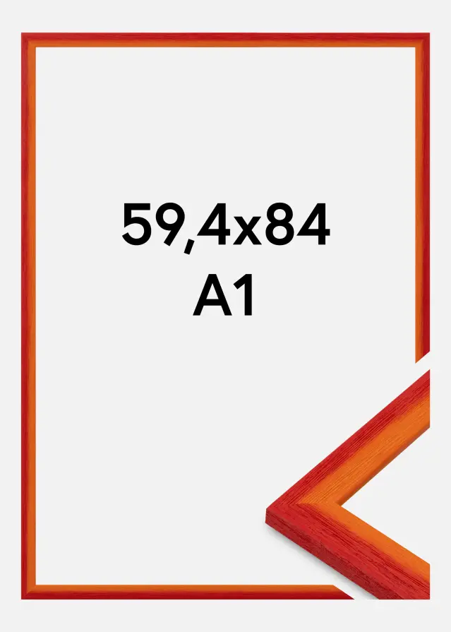 Cadre Cornwall Verre Acrylique Rouge 59,4x84 cm (A1)