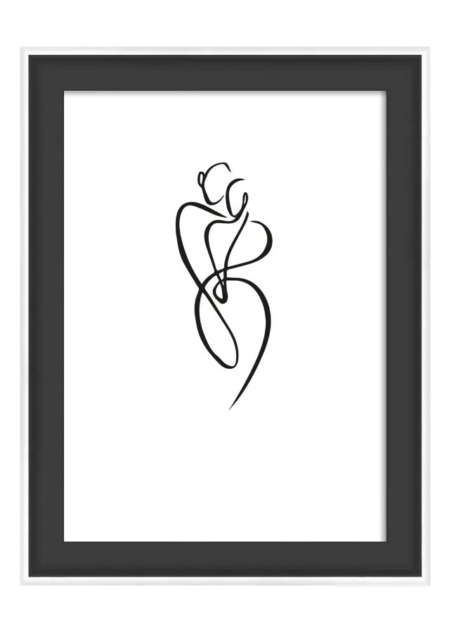 Cadre Silhouette Noir 10x15 cm