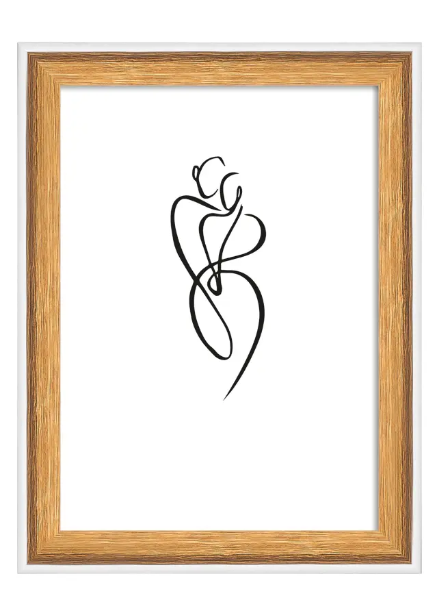 Cadre Silhouette Noyer 10x15 cm