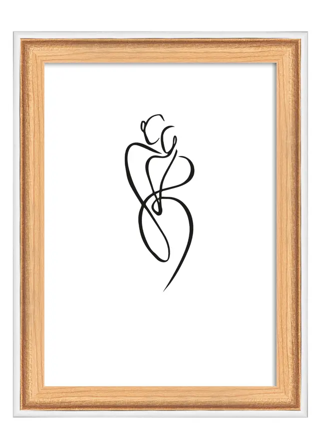 Cadre Silhouette Chêne 10x15 cm