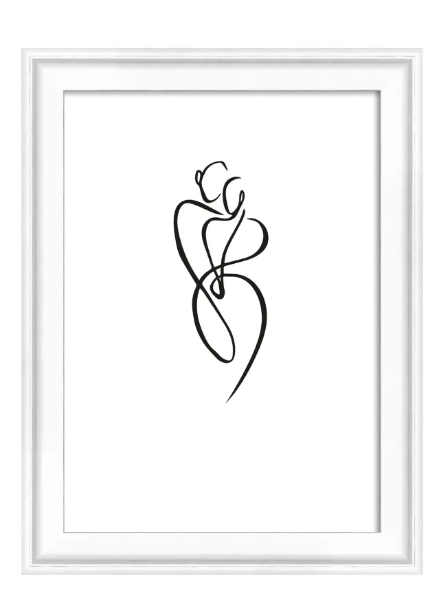 Cadre Silhouette Blanc 10x15 cm