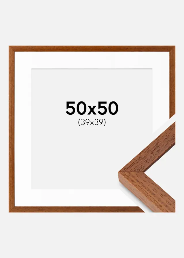 Cadre Hermes Livre 50x50 cm - Passe-partout Blanc 40x40 cm