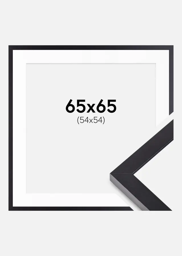 Cadre Selection Noir 65x65 cm - Passe-partout Blanc 55x55 cm