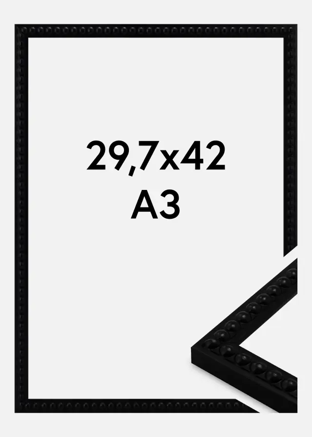 Cadre Perla Verre Acrylique Black 29.7x42 cm (A3)