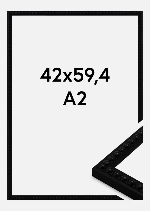 Cadre Perla Verre Acrylique Black 42x59.4 cm (A2)