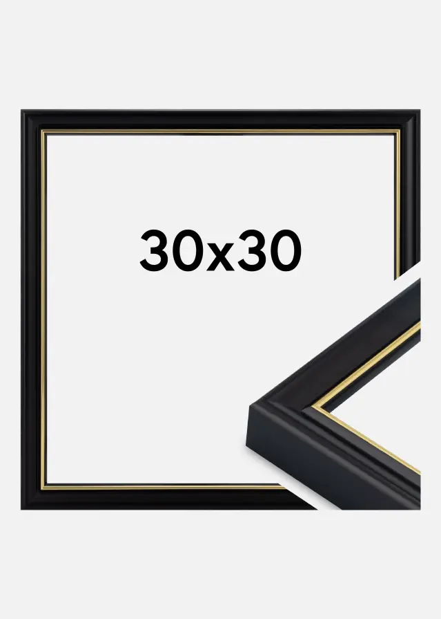 Cadre Canterbury Verre Acrylique Noir 30x30 cm