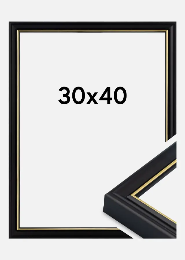 Cadre Canterbury Verre Acrylique Noir 30x40 cm