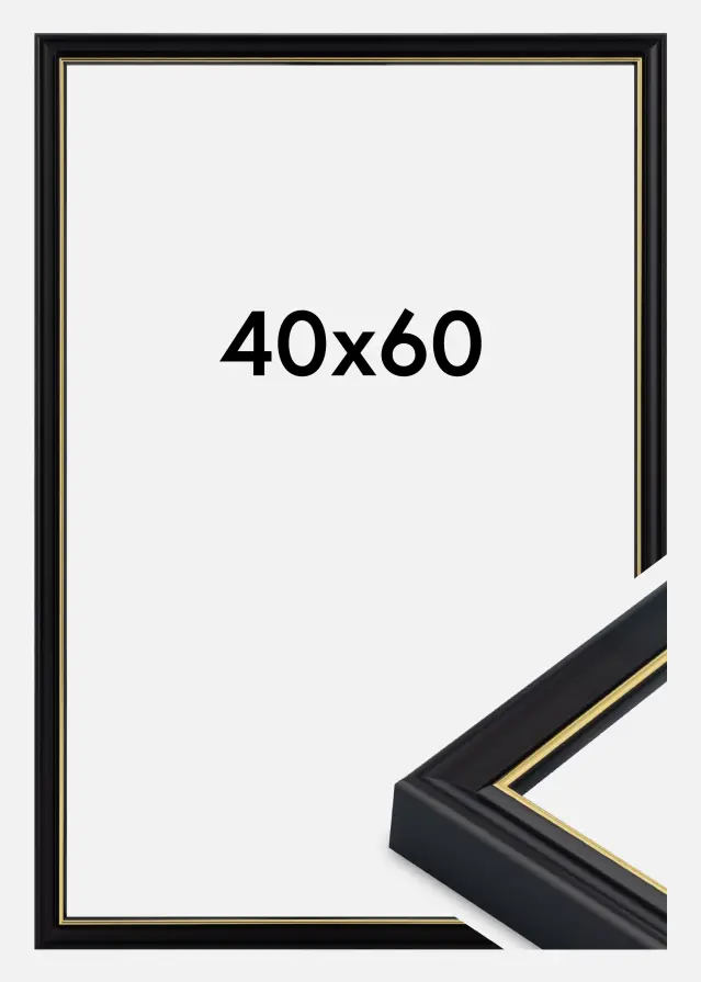 Cadre Canterbury Verre Acrylique Noir 40x60 cm