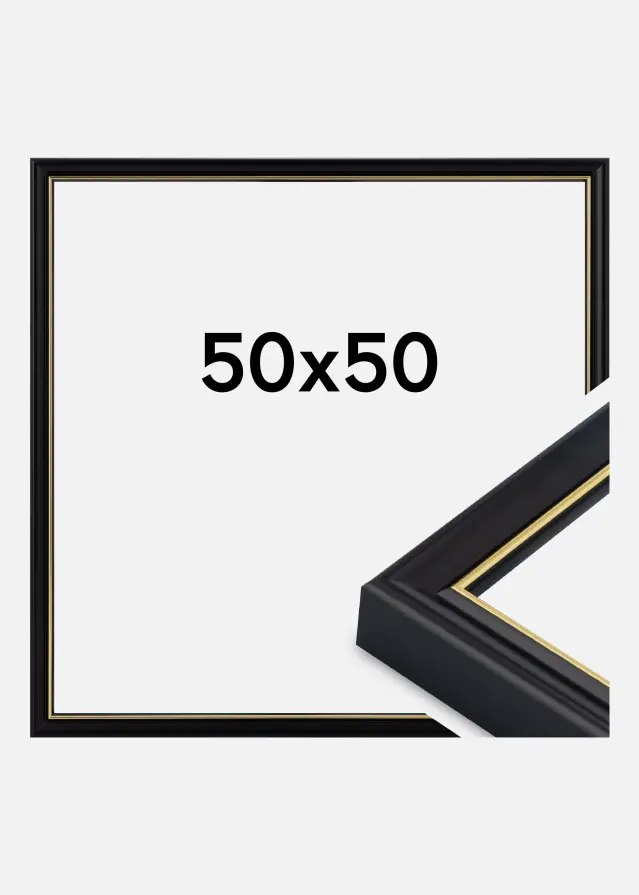 Cadre Canterbury Verre Acrylique Noir 50x50 cm