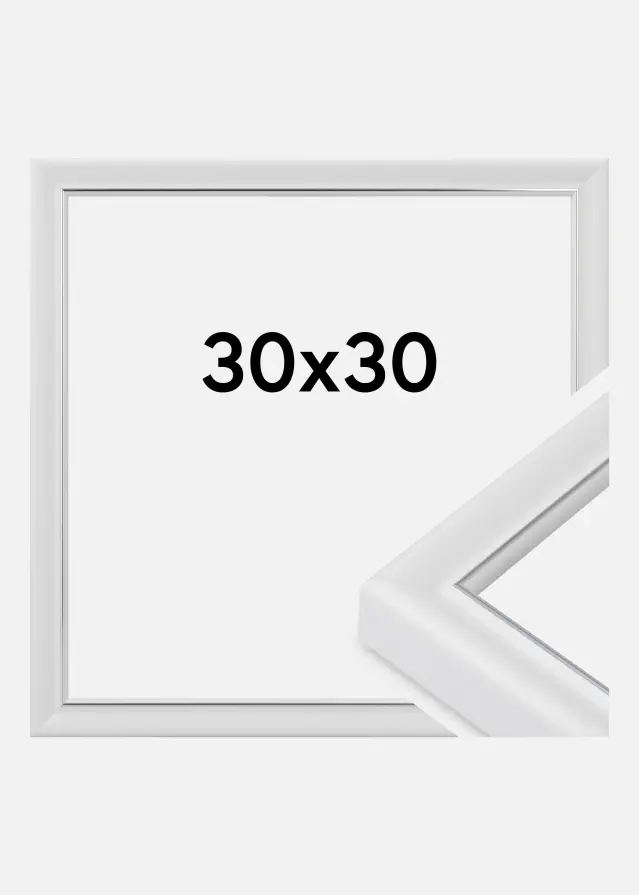 Cadre Canterbury Verre Acrylique Blanc 30x30 cm