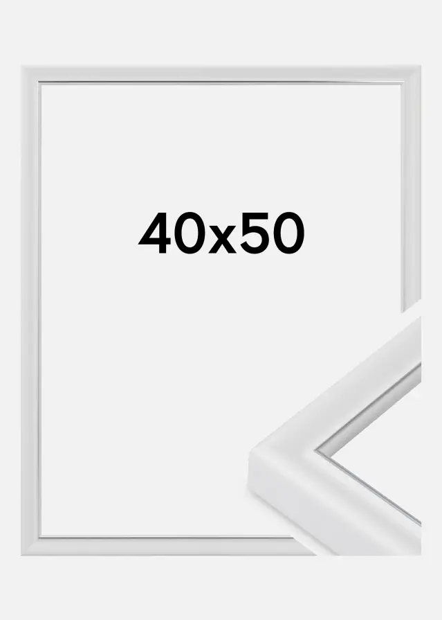 Cadre Canterbury Verre Acrylique Blanc 40x50 cm