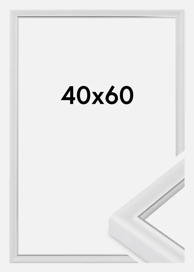 Cadre Canterbury Verre Acrylique Blanc 40x60 cm